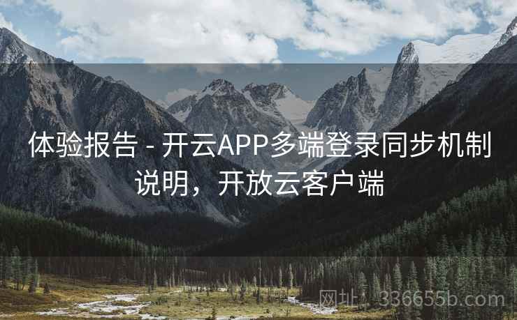 体验报告 - 开云APP多端登录同步机制说明,开放云客户端